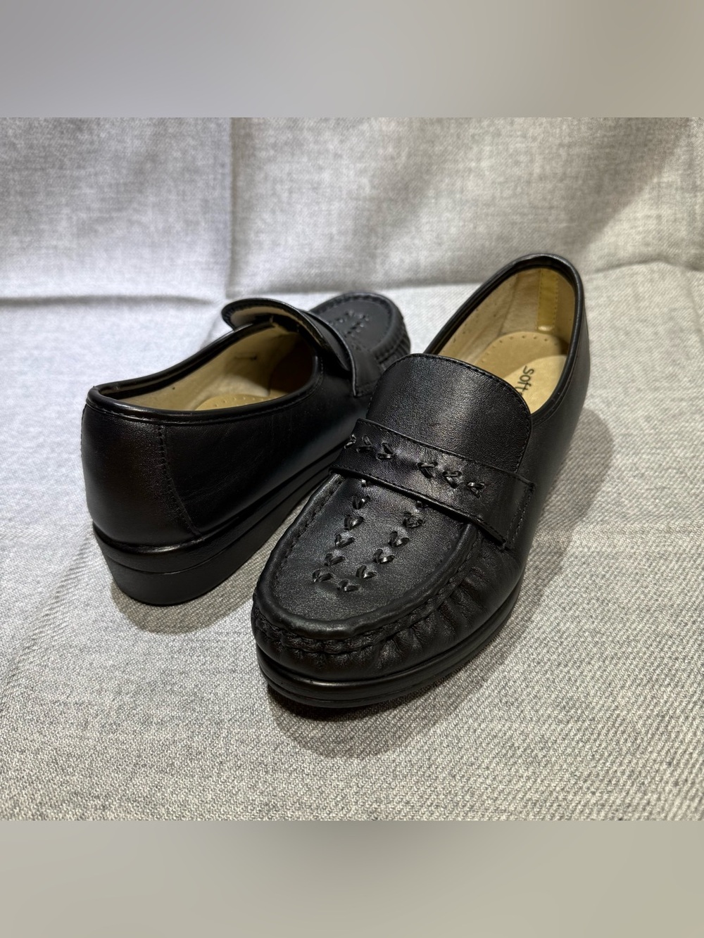 Softspots Black Women's Slip-On Loafers